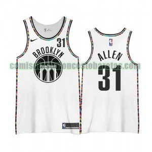 Camiseta Jarrett Allen 13 Brooklyn Nets 2020-21 City Edition Blanco Hombre