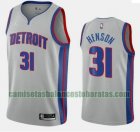 Camiseta John Henson 31 Detroit Pistons 2020-21 Statement Edition Swingman gris Hombre