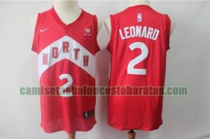 Camiseta Kawhi Leonard 2 Toronto Raptors 2019 Earned Edition rojo Hombre