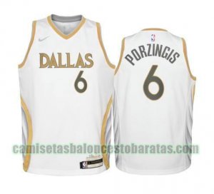 Camiseta Kristaps Porzingis 6 Dallas Mavericks 2020-21 City Edition Swingman blanco Hombre