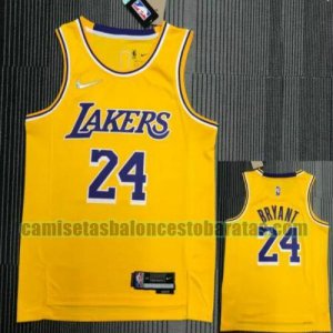 Camiseta NBA BRYANT 24 Los Angeles Lakers 21-22 75 aniversario Amarillo Hombre