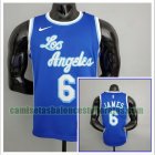Camiseta NBA James 6 Los Angeles Lakers NBA Azul Hombre