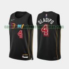Camiseta OLADIPO 4 Miami Heat 2022 75 aniversario edición de la ciudad Negro Hombre