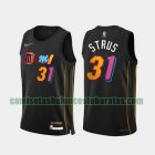 Camiseta STRUS 31 Miami Heat 2022 75 aniversario edición de la ciudad Negro Hombre