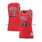 Camiseta Scottie Pippen 33 Chicago Bulls hardwood classics Rojo Mujer