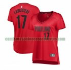 Camiseta Skal Labissiere 17 Portland Trail Blazers statement edition Rojo Mujer