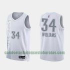 Camiseta WILLIAMS 34 Oklahoma City Thunder 2022 75 aniversario edición de la ciudad blanco Hombre