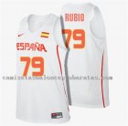 camiseta ricky rubio 79 espana olimpicos de rio 2016 blanca