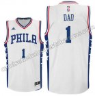 camisetas baloncesto dad logo 1 philadelphia 76ers 2016 blanca