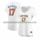 Camiseta Ignas Brazdeikis 17 New York Knicks association edition Blanco Mujer