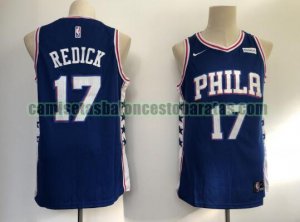 Camiseta JJ Redick 17 Philadelphia 76ers Baloncesto Azul Hombre