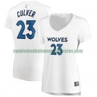 Camiseta Jarrett Culver 23 Minnesota Timberwolves association edition Blanco Mujer