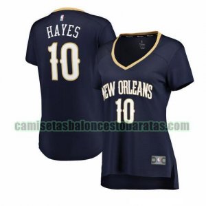Camiseta Jaxson Hayes 10 New Orleans Pelicans clasico Armada Mujer