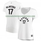 Camiseta Jonas Valanciunas 17 Toronto Raptors association edition Blanco Mujer