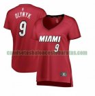 Camiseta Kelly Olynyk 9 Miami Heat statement edition Rojo Mujer