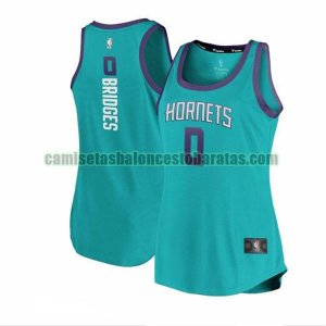 Camiseta Miles Bridges 0 Charlotte Hornets icon edition Verde azulado Mujer