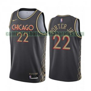Camiseta Otto Porter Jr. 22 Chicago Bulls 2020-21 City Edition Negro Hombre