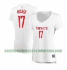 Camiseta PJ Tucker 17 Houston Rockets association edition Blanco Mujer