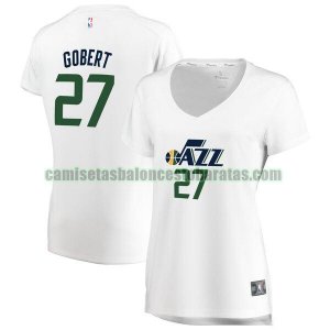 Camiseta Rudy Gobert 27 Utah Jazz association edition Blanco Mujer