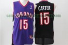 Camiseta Vince Carter 15 Toronto Raptors Baloncesto Morado-Negro Hombre