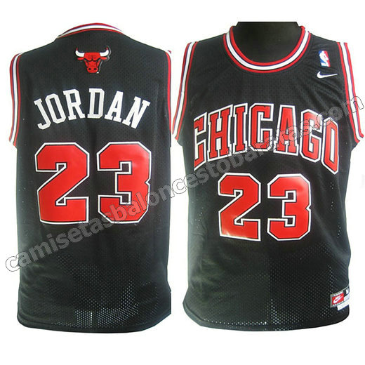 nuevas camisetas baloncesto ninos chicago bulls michael jordan #23 negro barata